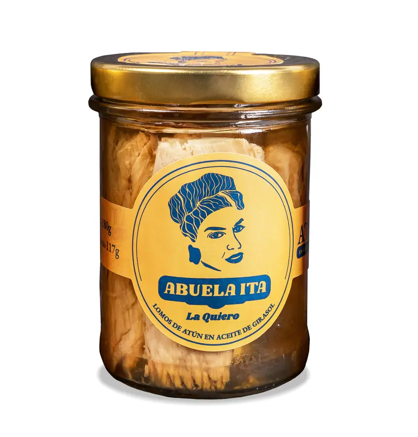 Abuela Ita Lomos de Atún Premium Aceite Girasol Frasco 180g