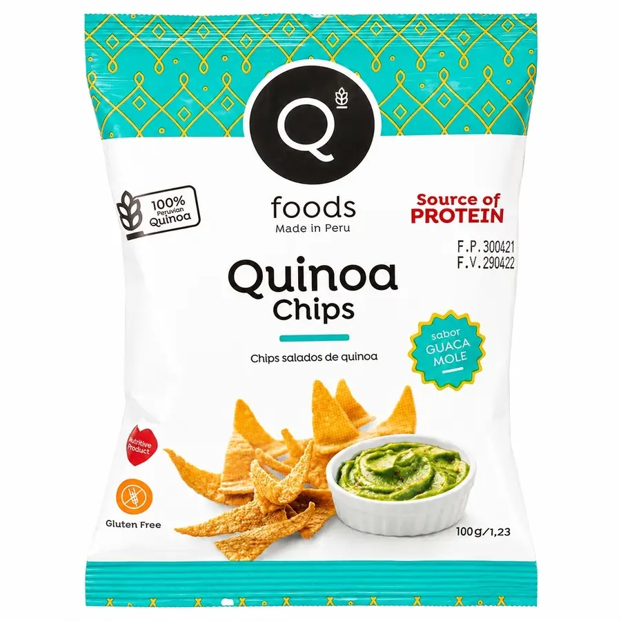 Inka Chips de Quinoa sabor Guacamole 100g - libre de gluten