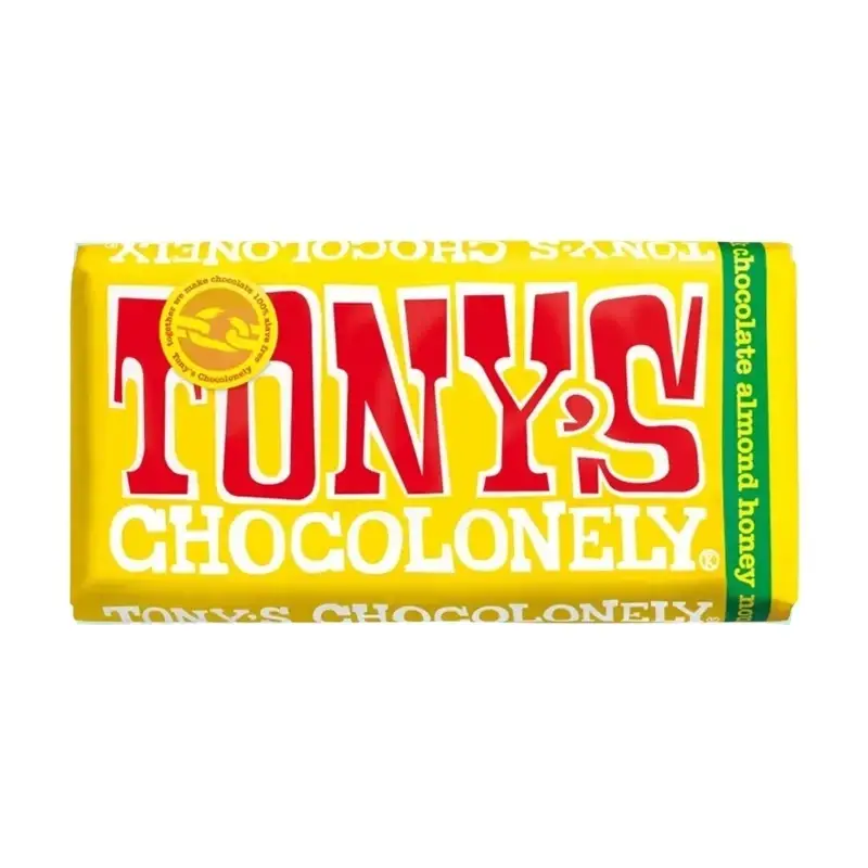 Tony's Chocolate miel, almendras y turron 180gr
